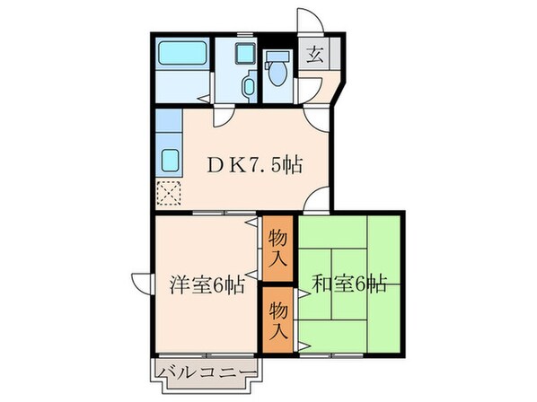 サンライズアリタＡの物件間取画像